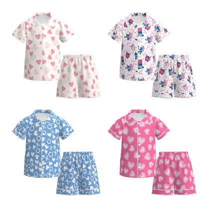 2026 Valentine's Day Summer Cartoon Short Pajamas Set