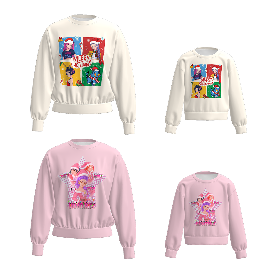 Fall Mommy And Me Kpop Demon Hunter Fashion Sweatshirt