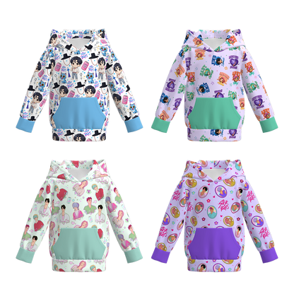 Boys Fall Kpop Demon Hunters Pocket Milk Silk Hoodies