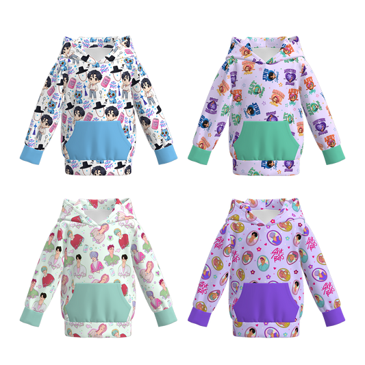 Boys Fall Kpop Demon Hunters Pocket Milk Silk Hoodies