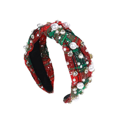 Girls Christmas Pearl Fashion Headband Accessories