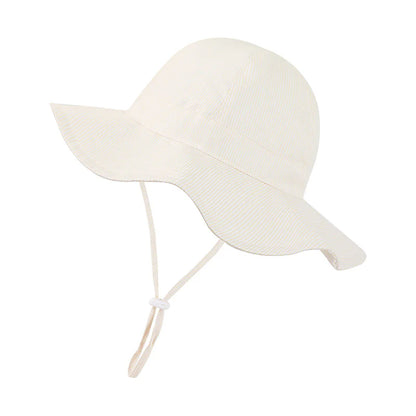 Girls' Summer Heart & Floral Print Bucket Sun Hat