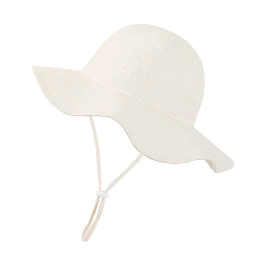 Girls' Summer Heart & Floral Print Bucket Sun Hat