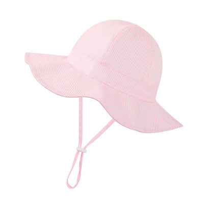 Girls' Summer Heart & Floral Print Bucket Sun Hat
