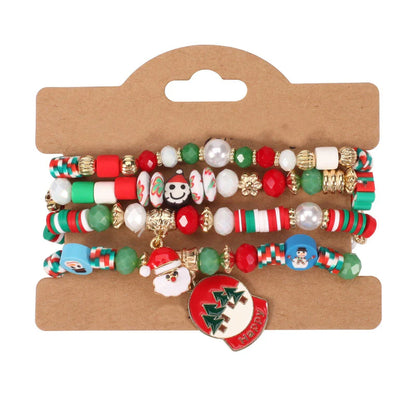 Girls Christmas Fashion Bracelet Accessories(4 piece per pack)
