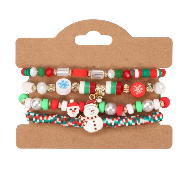 Girls Christmas Fashion Bracelet Accessories(4 piece per pack)