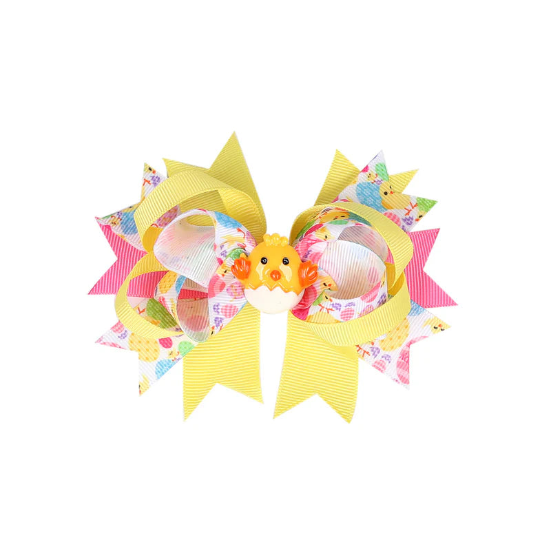 Girls Cute Duck Bunny Headwear Bow For Easter