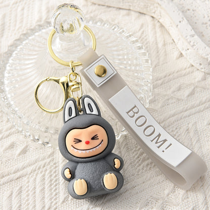 Labubu 2nd Gen Silicone Keychain – Cute Cartoon Charm