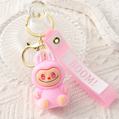 Labubu 2nd Gen Silicone Keychain – Cute Cartoon Charm