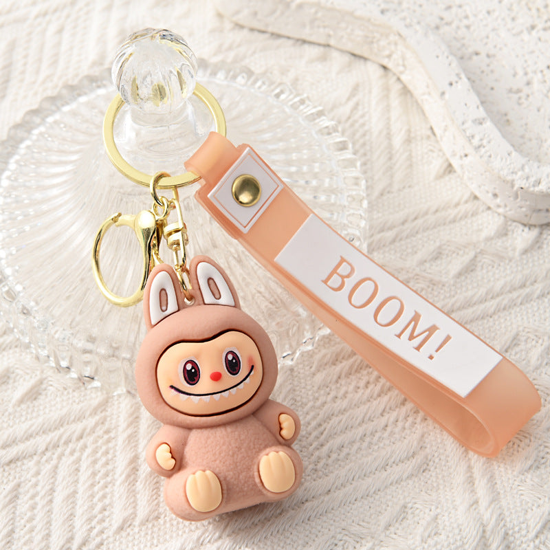 Labubu 2nd Gen Silicone Keychain – Cute Cartoon Charm