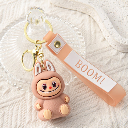 Labubu 2nd Gen Silicone Keychain – Cute Cartoon Charm