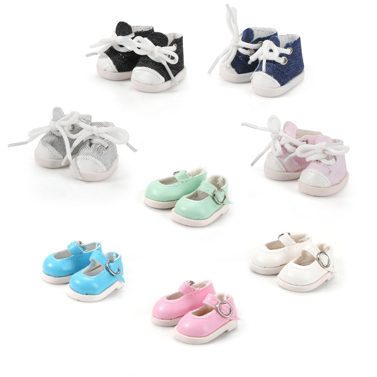 17cm Labubu Doll Lace Up Shoes Clothes Hanger Changeable