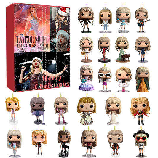 Christmas 2025 Taylor Swift Advent Calendar Blind Box Q-Version Acrylic Figures Set 24Pcs