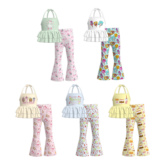 Girls Summer Goose Popsicle Print Slip Bell Pant Set