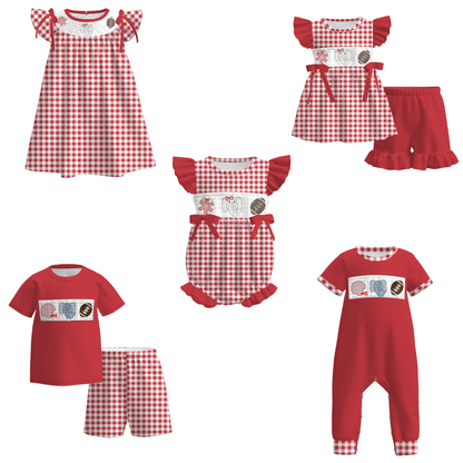 Alabama Football Embroidered Matching Sibling Outfits