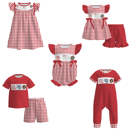 Alabama Football Embroidered Matching Sibling Outfits