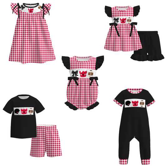 Arkansas Football Embroidered Matching Sibling Outfits