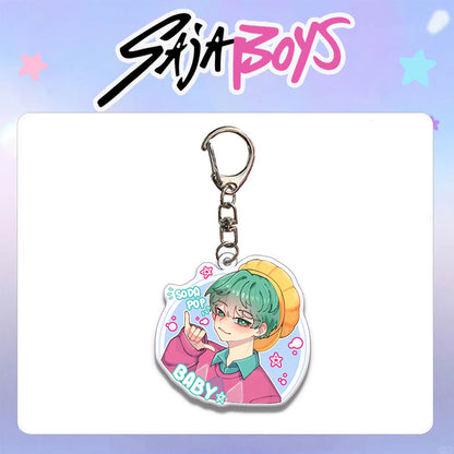 HUNTRIX Demon Hunter Girl & Boy Group Acrylic Keychain Bag Charm KPOP Merchandise