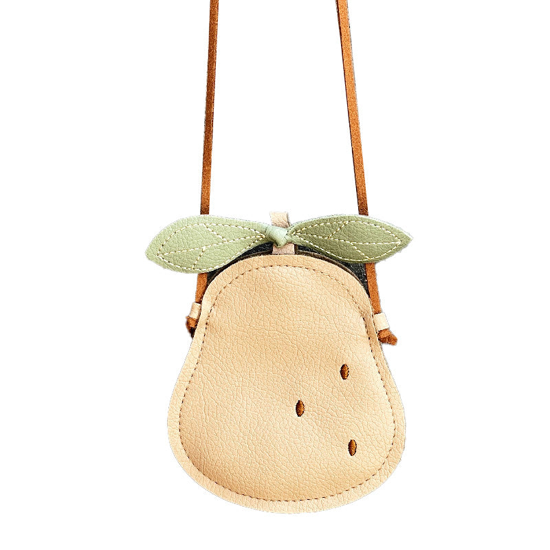 Fall Pumpkin Textured Crossbody Bag for Boys & Girls