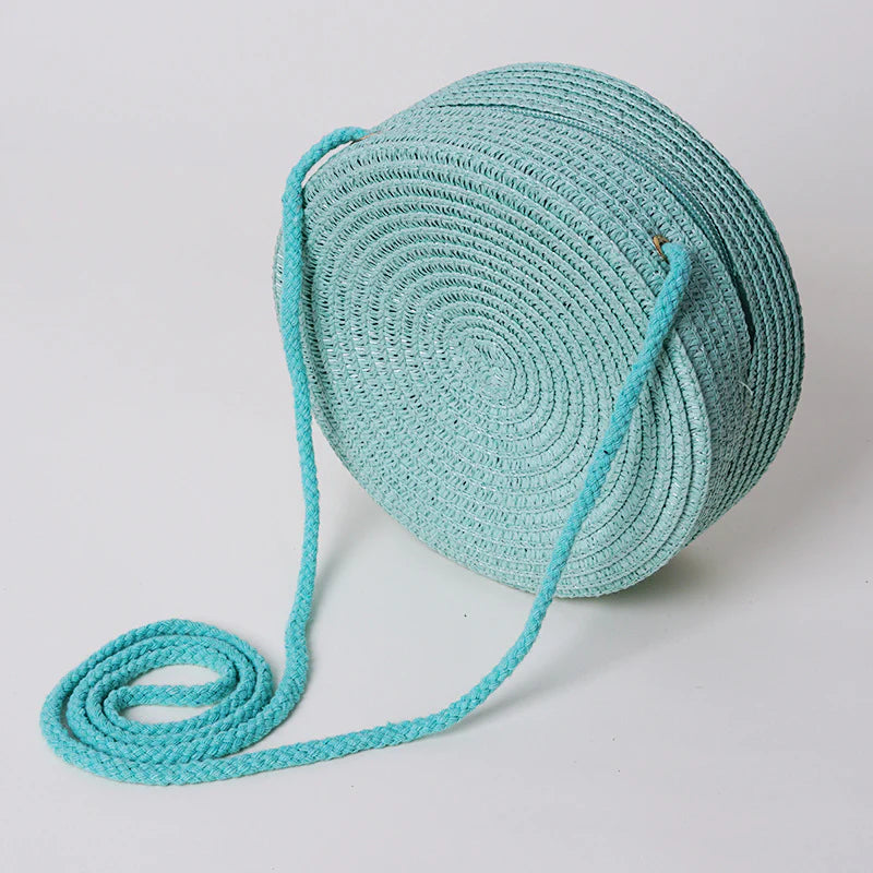 Kids Spring & Summer Personalized Straw Crossbody Bag – Custom Name Daisy Woven Purse