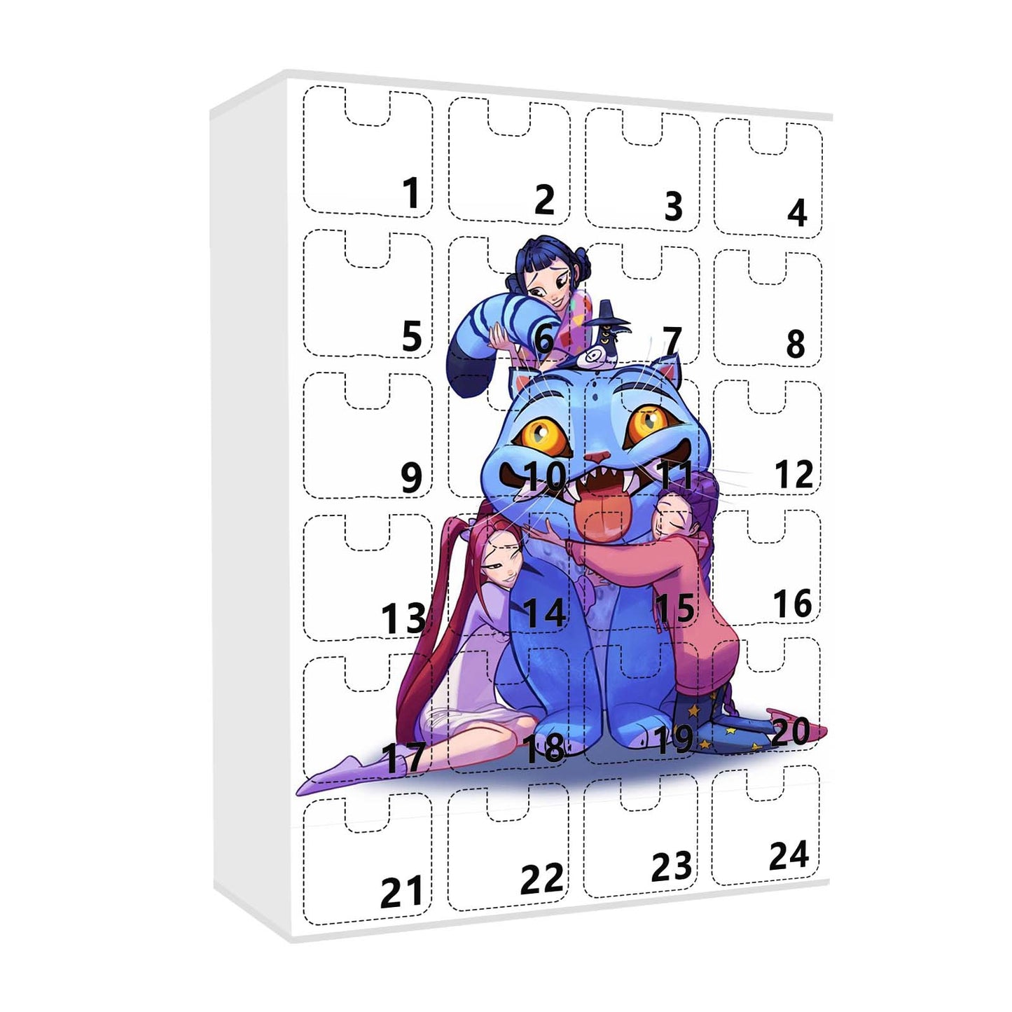 KPOP Demon Hunters 2025 Christmas Advent Calendar Blind Box Backpack & Car Keychain Acrylic Charms 24pcs