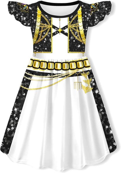 K-POP Demon Hunters Stage Outfit Cosplay Set 3D Digital Print Anime Costume Dress