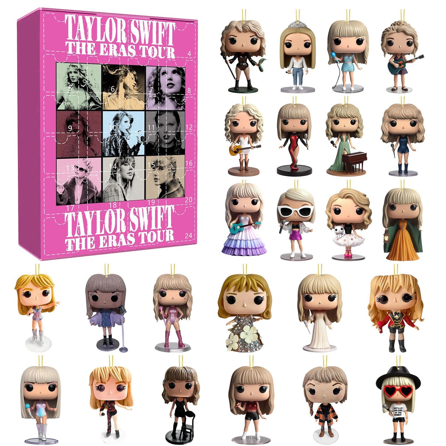 Christmas 2025 Taylor Swift Advent Calendar Blind Box Q-Version Acrylic Figures Set 24Pcs