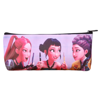 K-Pop Demon Hunters Printed Pencil Case, Large Capacity Single-Layer Stationery Bag for Students and Fans