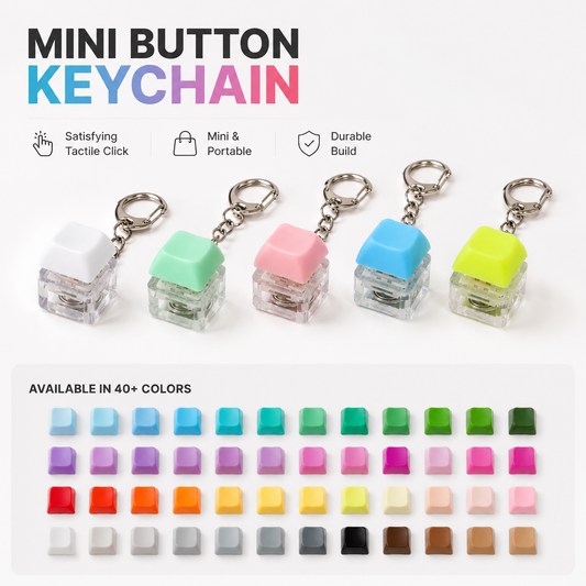 Keycap Stress Relief Keychain Keyboard-Style Pendant Charm
