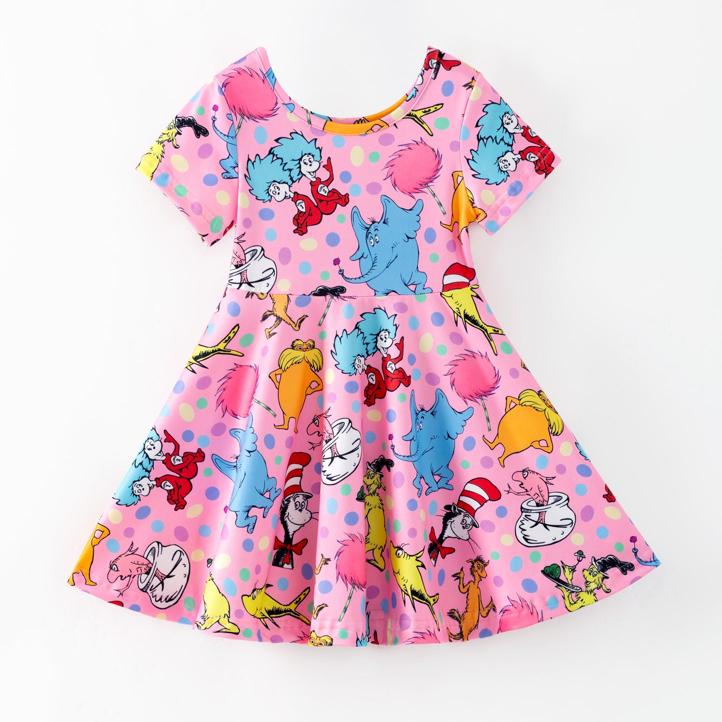 Dr.Suess Printed Cute Milk Silk Kids Outfits Collection