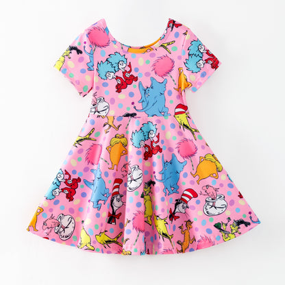 Dr.Suess Printed Cute Milk Silk Kids Outfits Collection