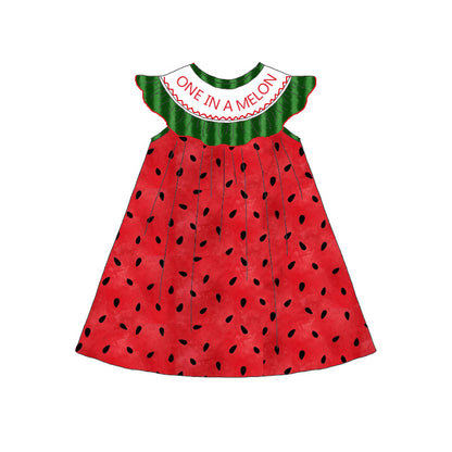 Summer Watermelon Embroidery Smock Dresses & Rompers
