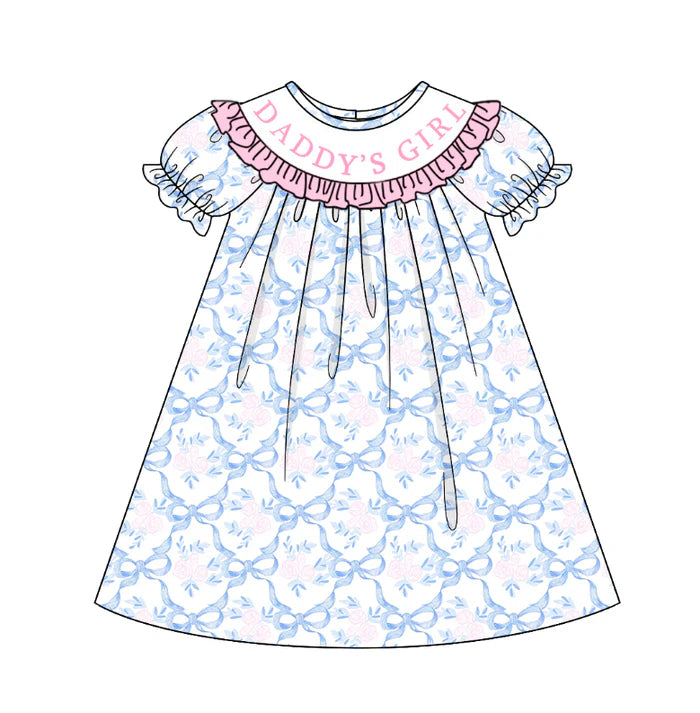 Summer Sibling Kids "DADDY'S GIRL/BOY" Smocked Clothes