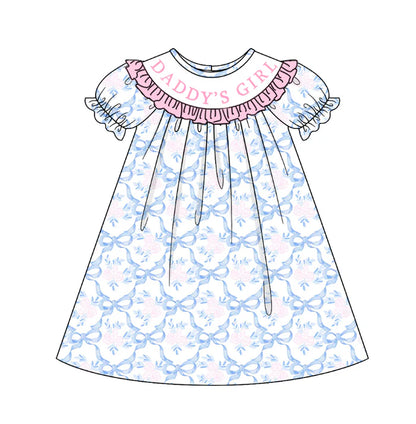 Summer Sibling Kids "DADDY'S GIRL/BOY" Smocked Clothes