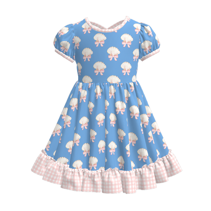 Toddler Girls Fruit Ice-cream Summer Themed Print Ruffled Dress