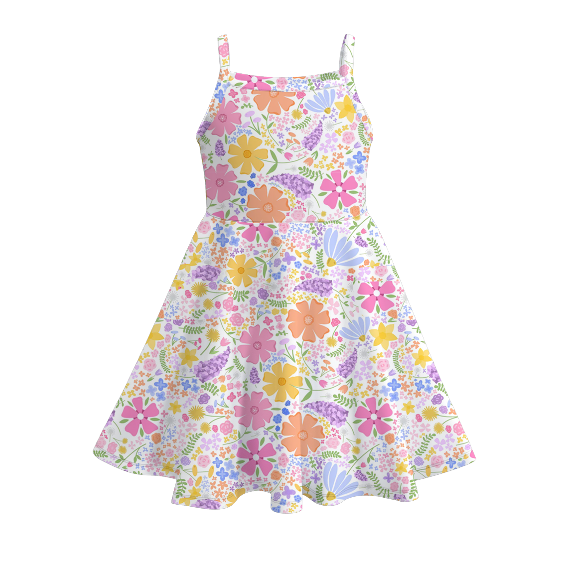 Girls Summer Fruit Print Slip Soft Dress