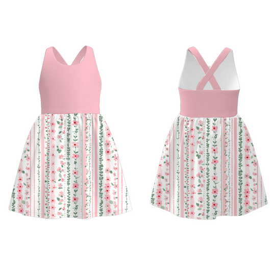 Mommy And Me Mother's Day Pink Floral Print Dress