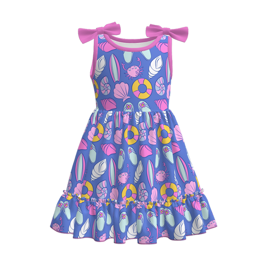 Siblings Girls Summer Sea Themed Matching Clothes