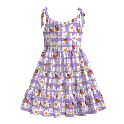 Mother's Day Mommy and Me Summer Bow Floral Butterfly Dress