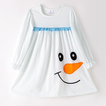 Festive Snowman Embroidery Sibling Set – Christmas Edition