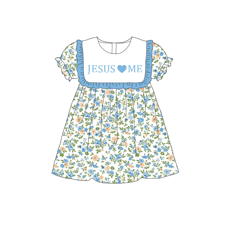 Sibling Kids Summer JESUS LOVE ME Embroidery Clothes