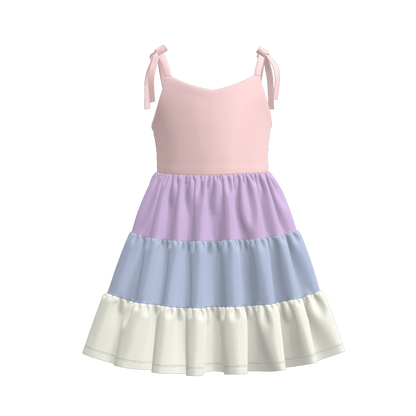 Mommy And Me Summer Soft Patchwork Slip Dress
