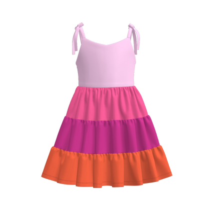 Mommy And Me Summer Soft Patchwork Slip Dress