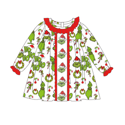 Christmas Kids Outfit Collection – Grinch Embroidered Holiday Styles