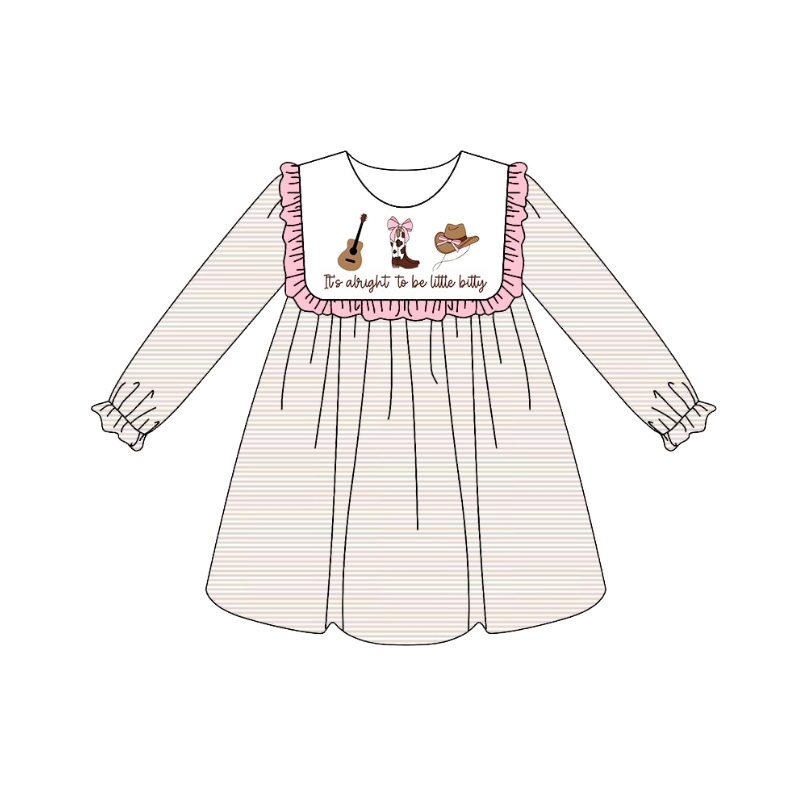 Kids Western Embroidered Outfit Set – Guitar, Boots & Cowboy Hat Design