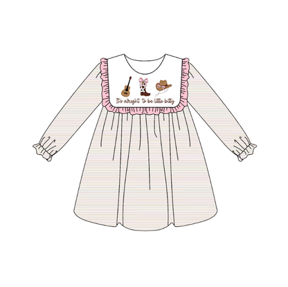 Kids Western Embroidered Outfit Set – Guitar, Boots & Cowboy Hat Design