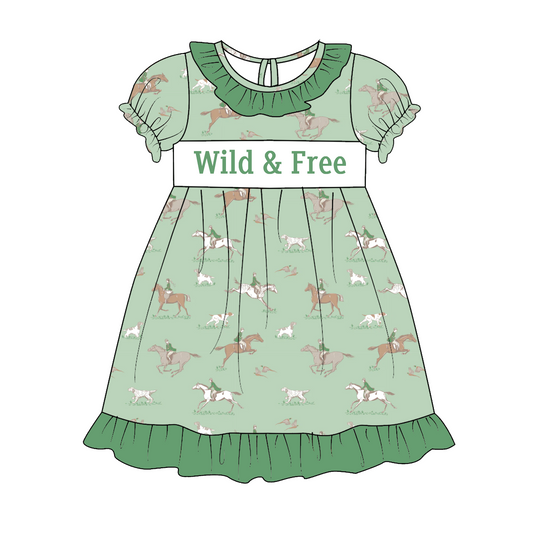 Sibling Kids Fall Farm WILD FREE Smocked Embroidery Outfits