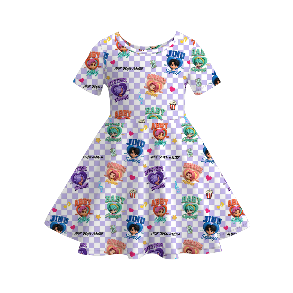 Girls Fall KDH Lavender Dress Skirt Set Hoodies Collection