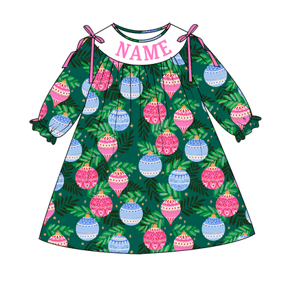 Fall Balloon Smocked Embroidery Custom Name Outfit Collection