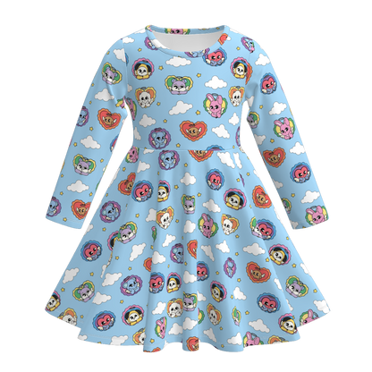 Girls Fall Cartoon Kpop Demon Hunter Twirl Dress